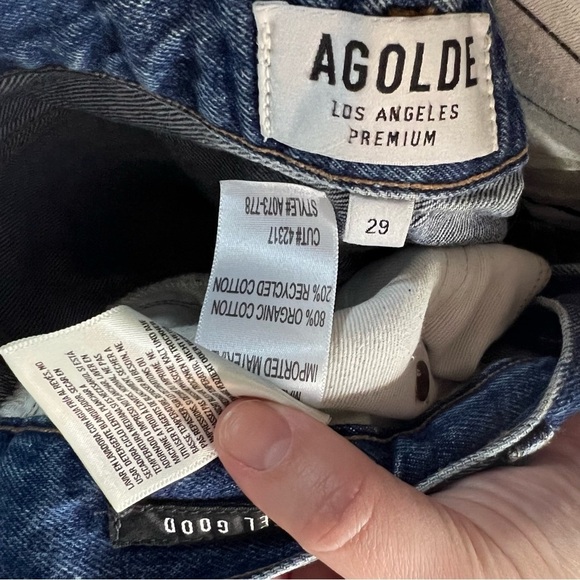 Agolde Jamie Straight Jeans in Lowdown High Rise Distressed 29 - Picture 5 of 12